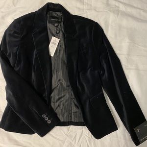 Black Crushed Velvet Banana Republic Blazer NWT